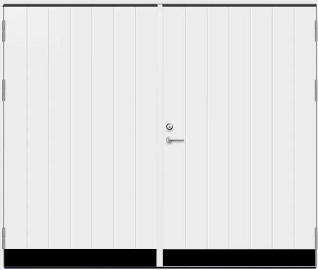 Slagport Dala Dörren Dfpp vitmålad 2385x2083mm höger gångdörr integrerad alu plåt ab6224