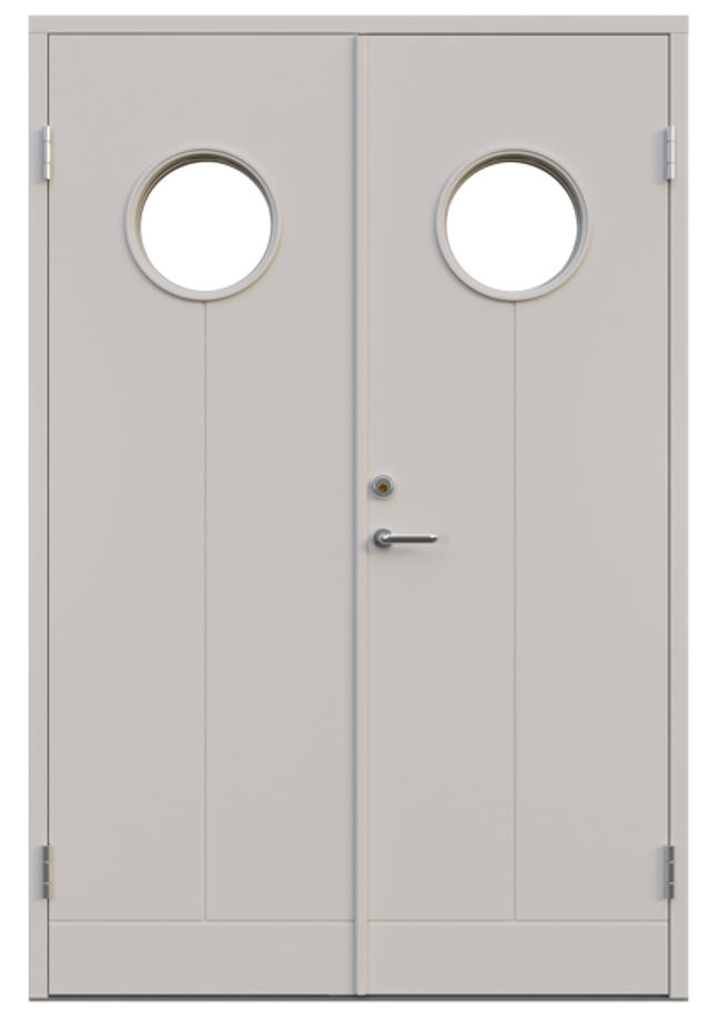 Parytterdörr Leksandsdörren Alvik glas 1388x1980mm höger gångdörr vit klarglas AB 7421