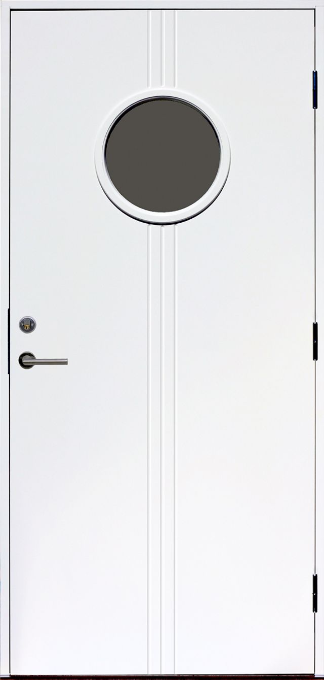 Ytterdörr Kaski Hemavan 890x2090mm höger vit klarglas AB 6222