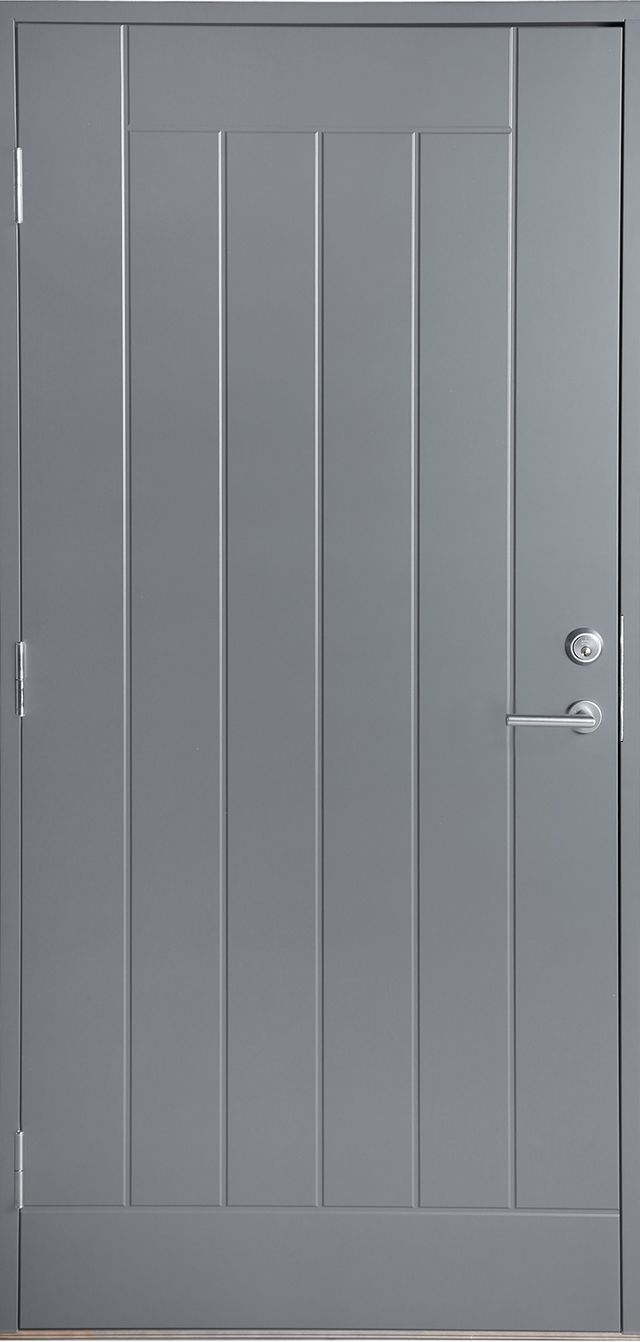 Ytterdörr Kaski Sälen 890x2090mm höger grå tät AB 6222
