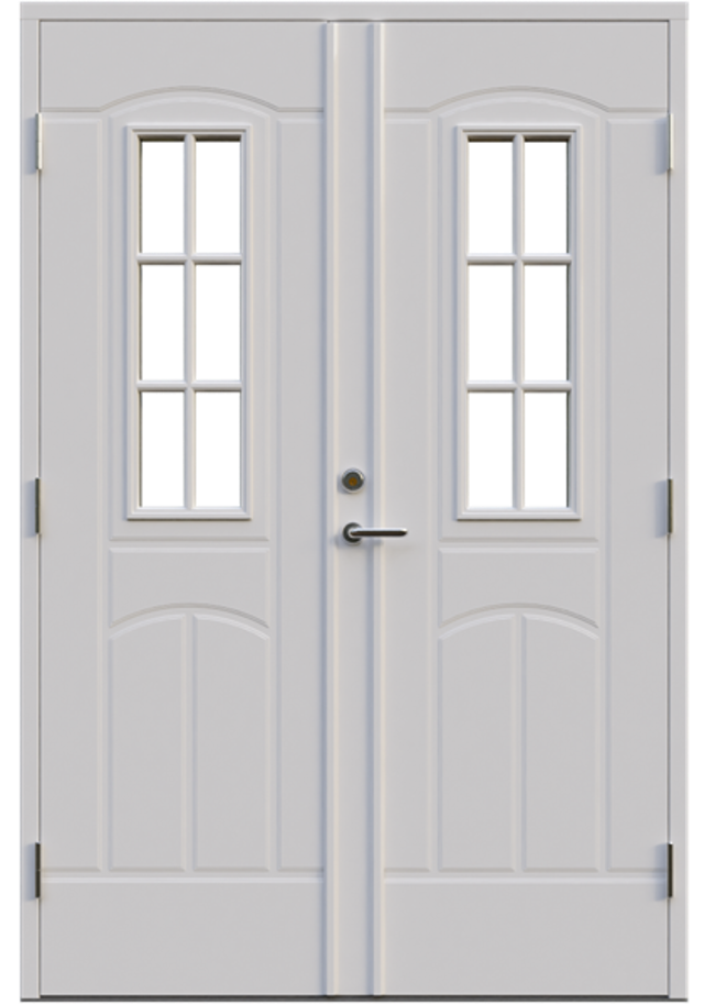 Parytterdörr Leksandsdörren Solberga glas classic 1388x1980mm höger gångdörr vit cotswoldglas AB 7421