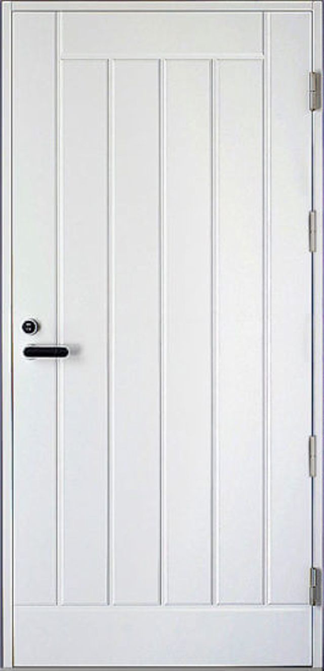 Ytterdörr Kaski Classic Stockholm 890x1990mm höger vit tät AB 6222