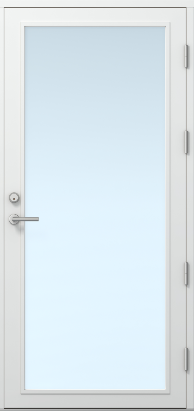 Ytterdörr Kaski classic Sundborn helglas 890x1990mm höger vit Klarglas AB 6222