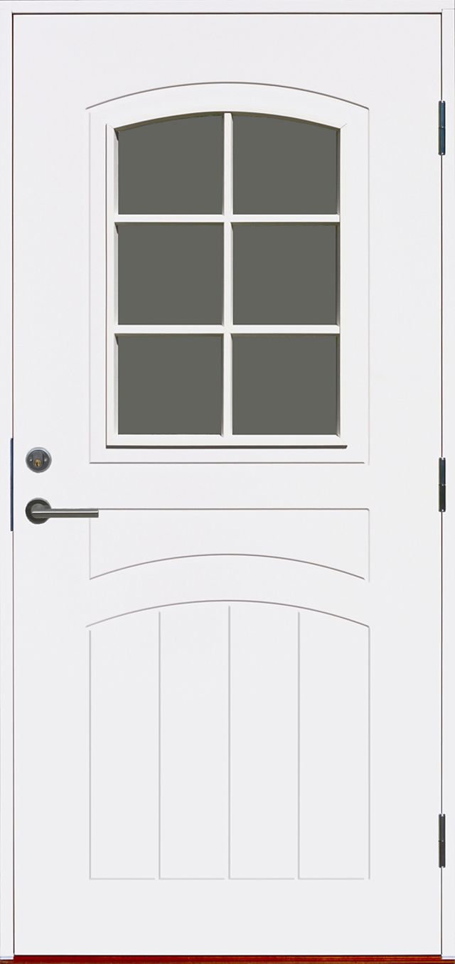 Ytterdörr Kaski Tänndalen 890x2090mm höger vit glas cotswold AB 6222