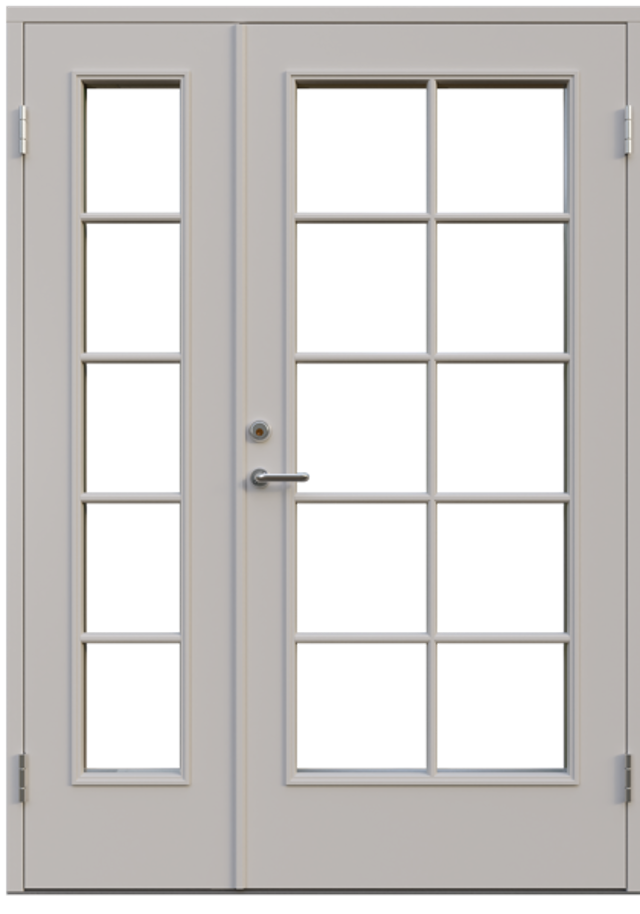 Parytterdörr Leksandsdörren Ullvi glas 1388x1980mm höger gångdörr vit klarglas AB 7421