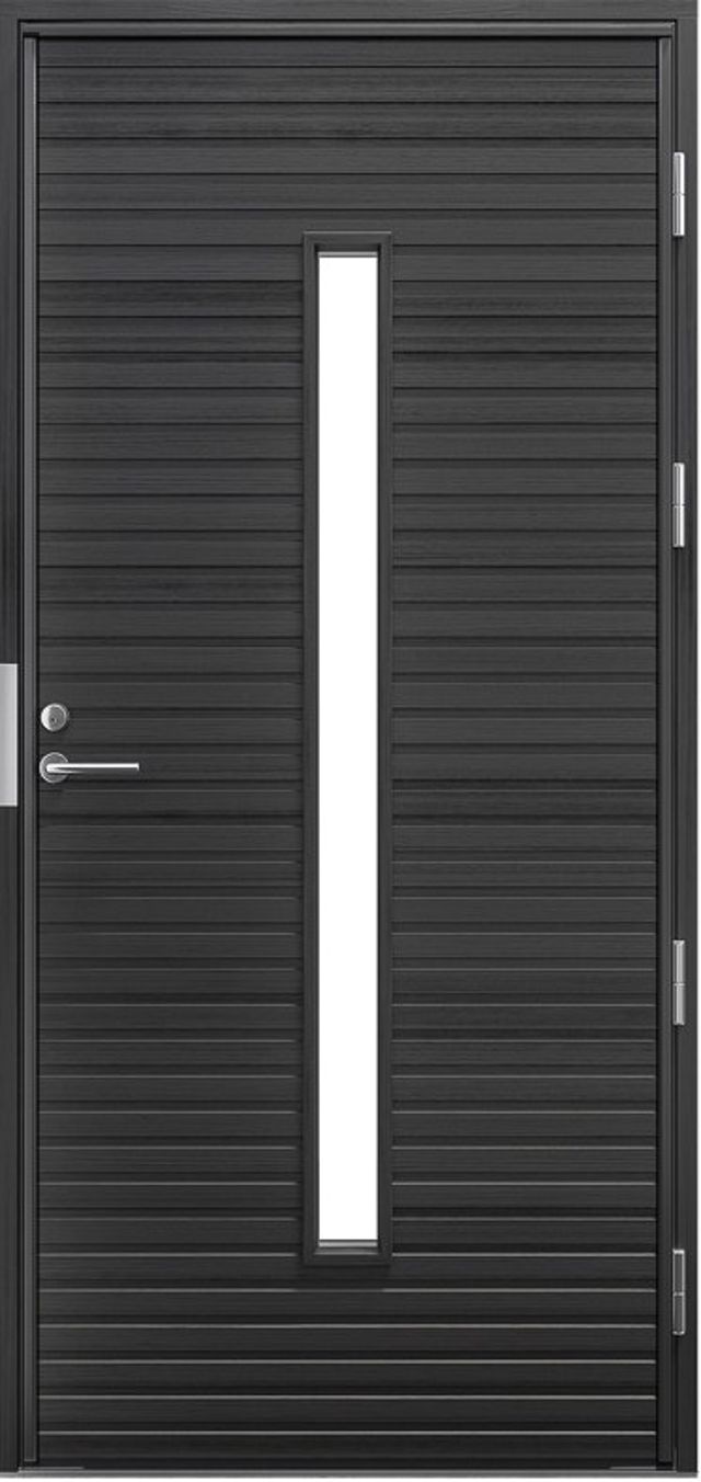 Ytterdörr Kaski Borgå 890x1990mm höger laserad klarglas AB 9430