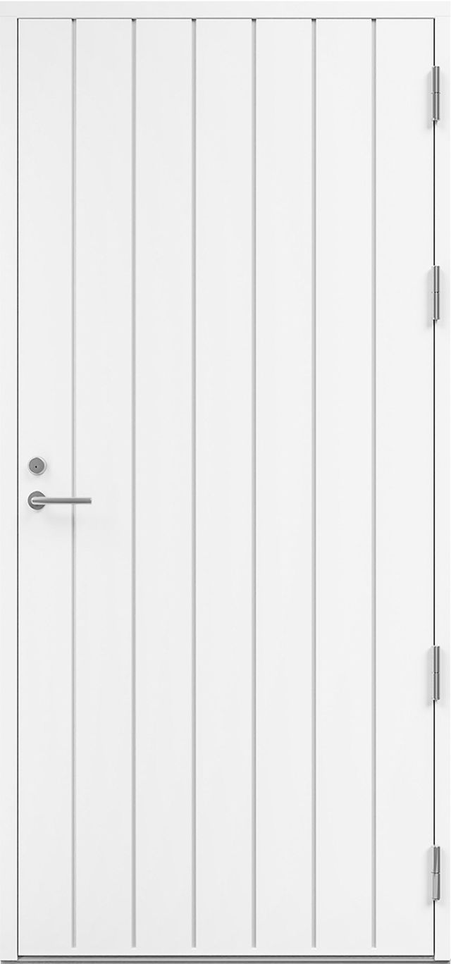 Ytterdörr Kaski Classic Kalmar 890x1990mm höger vit tät AB 6222