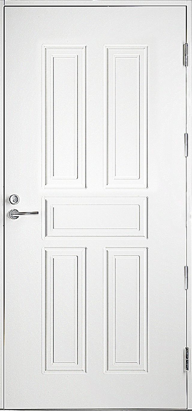 Ytterdörr Kaski Classic Mora 890x1990mm höger vit tät AB 6222