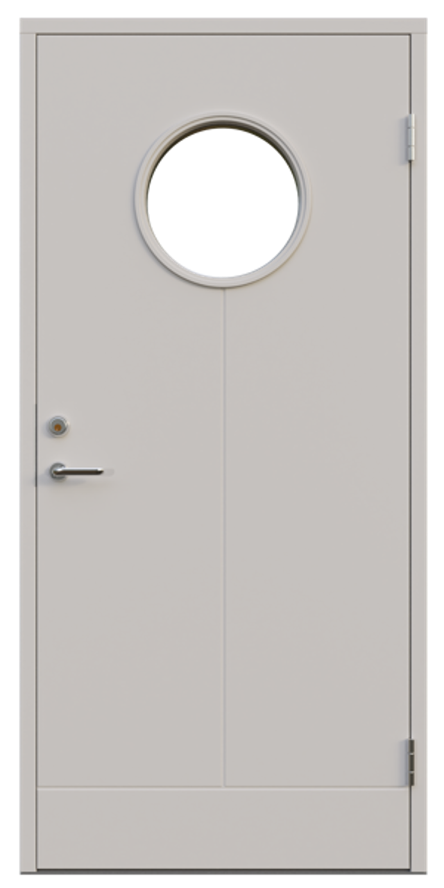 Ytterdörr Leksandsdörren Alvik glas 988x2080mm höger vit klarglas AB 7421