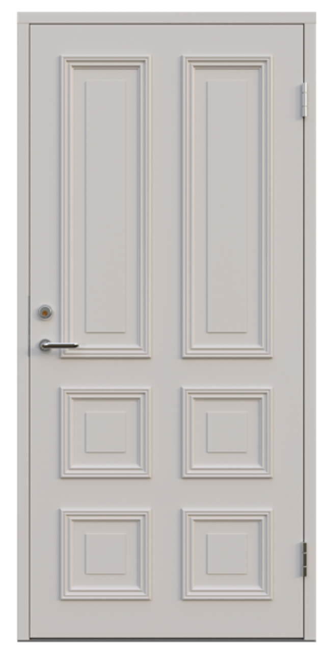 Ytterdörr Leksandsdörren Granberg tät 988x2080mm vänster vit AB 7421