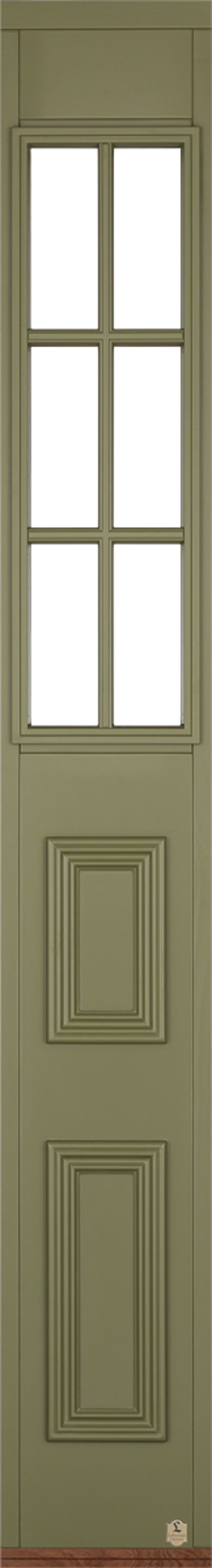 Sidoljus Leksandsdörren Granberg glas 284x1980mm vit klarglas