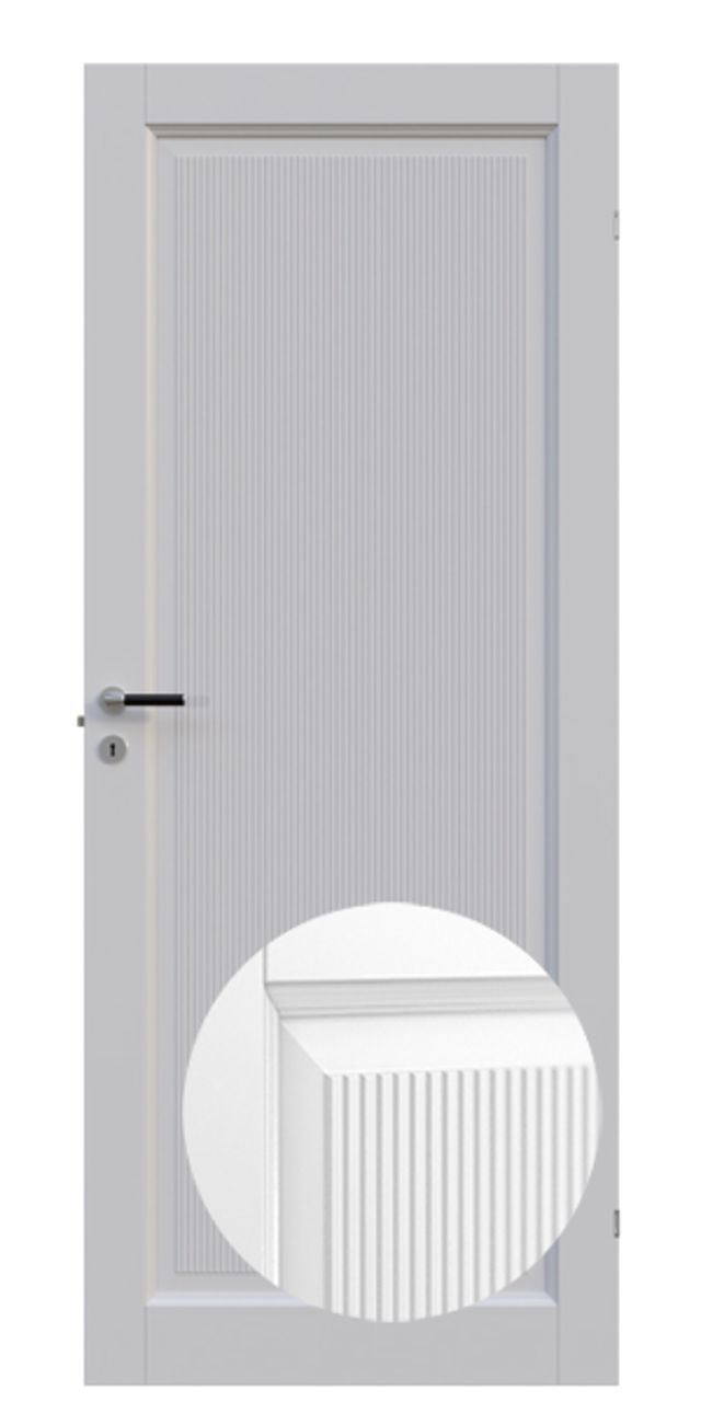 Innerdörr Idre 1 990x2090mm vändbar vitmålad, exkl karm