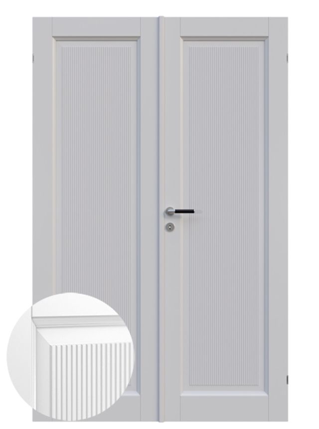 Parinnerdörr Idre 1 1690x1990mm höger gångdörr vitmålad, exkl karm