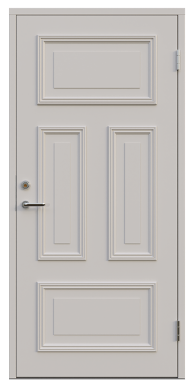 Ytterdörr Leksandsdörren Karlsarvet tät 988x2080mm vänster vit AB 7421