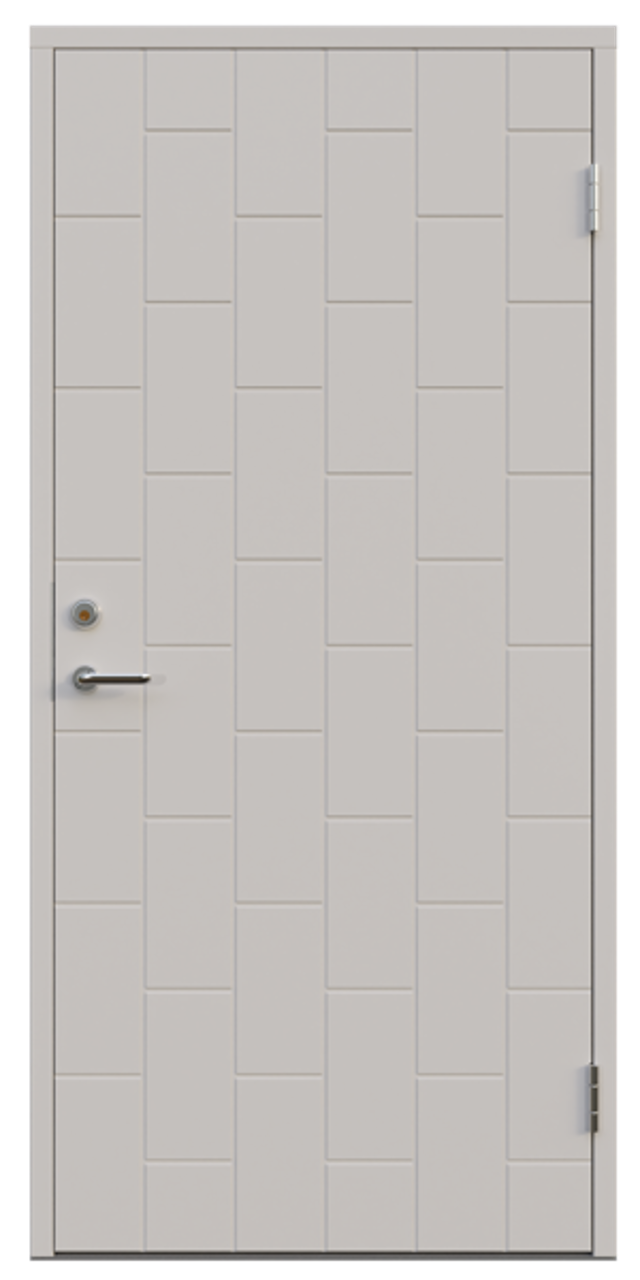 Ytterdörr Leksandsdörren Rutebo tät 988x2080mm höger vit AB 7421