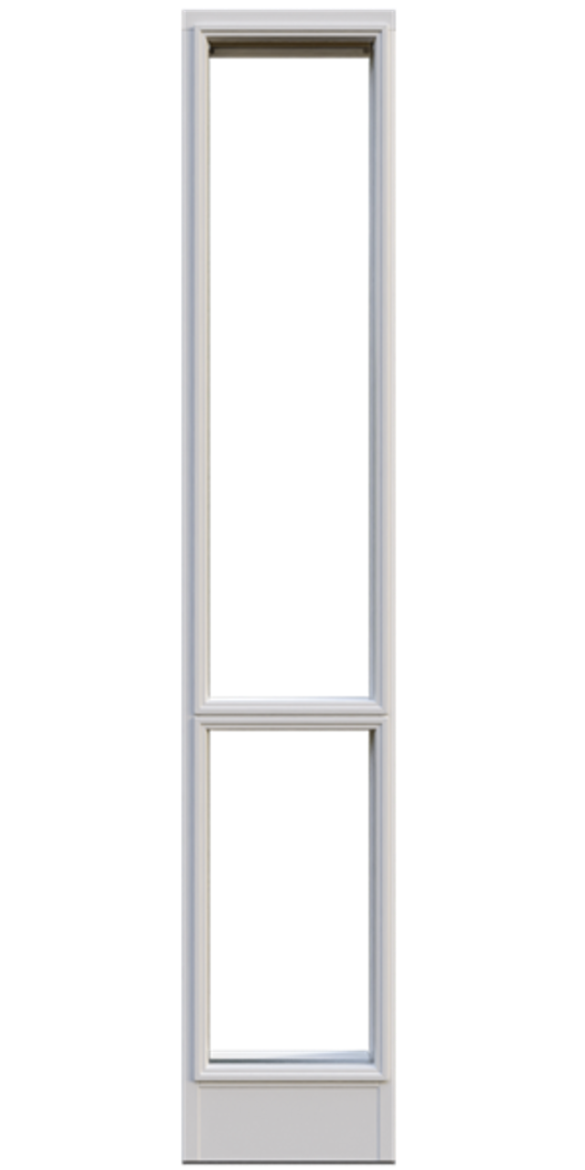 Sidoljus Leksandsdörren med mittpost 284x2080mm vit cotswoldglas