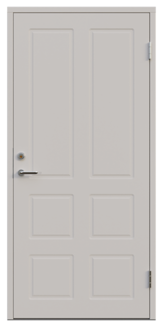 Ytterdörr Leksandsdörren Styrsjöbo tät 988x2080mm vänster vit AB 7421
