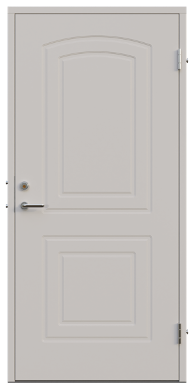 Ytterdörr Leksandsdörren Västanvik tät 988x2080mm vänster vit AB 7421