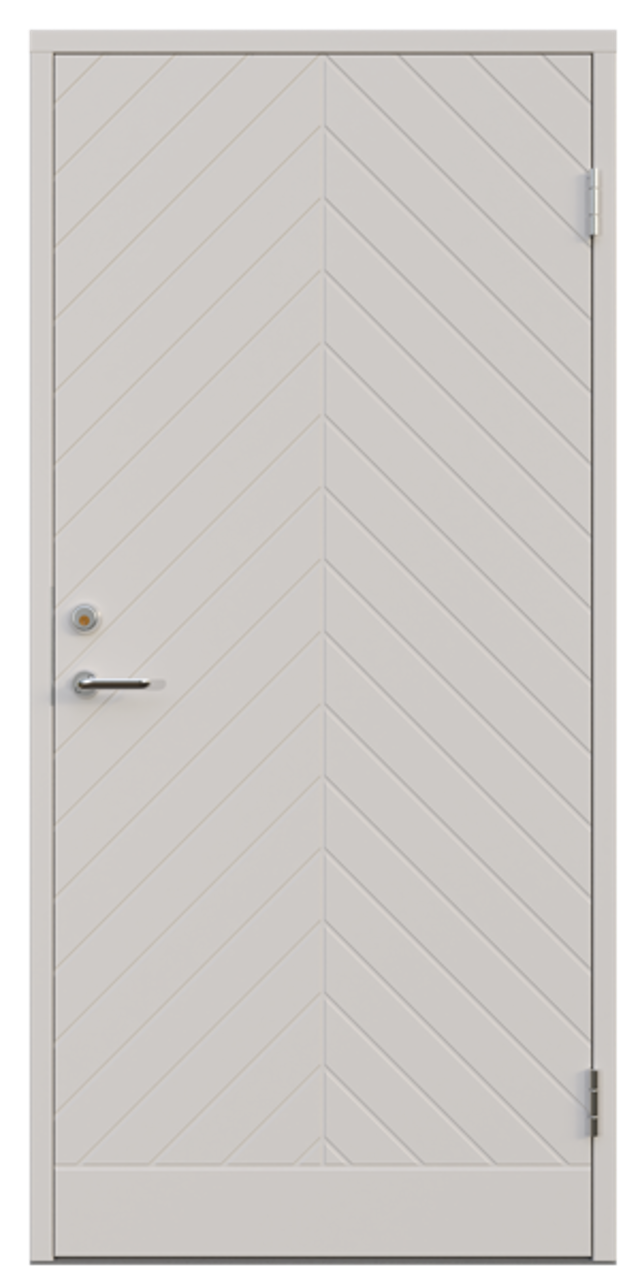 Ytterdörr Leksandsdörren Djura tät 988x2080mm vänster vit AB 7421