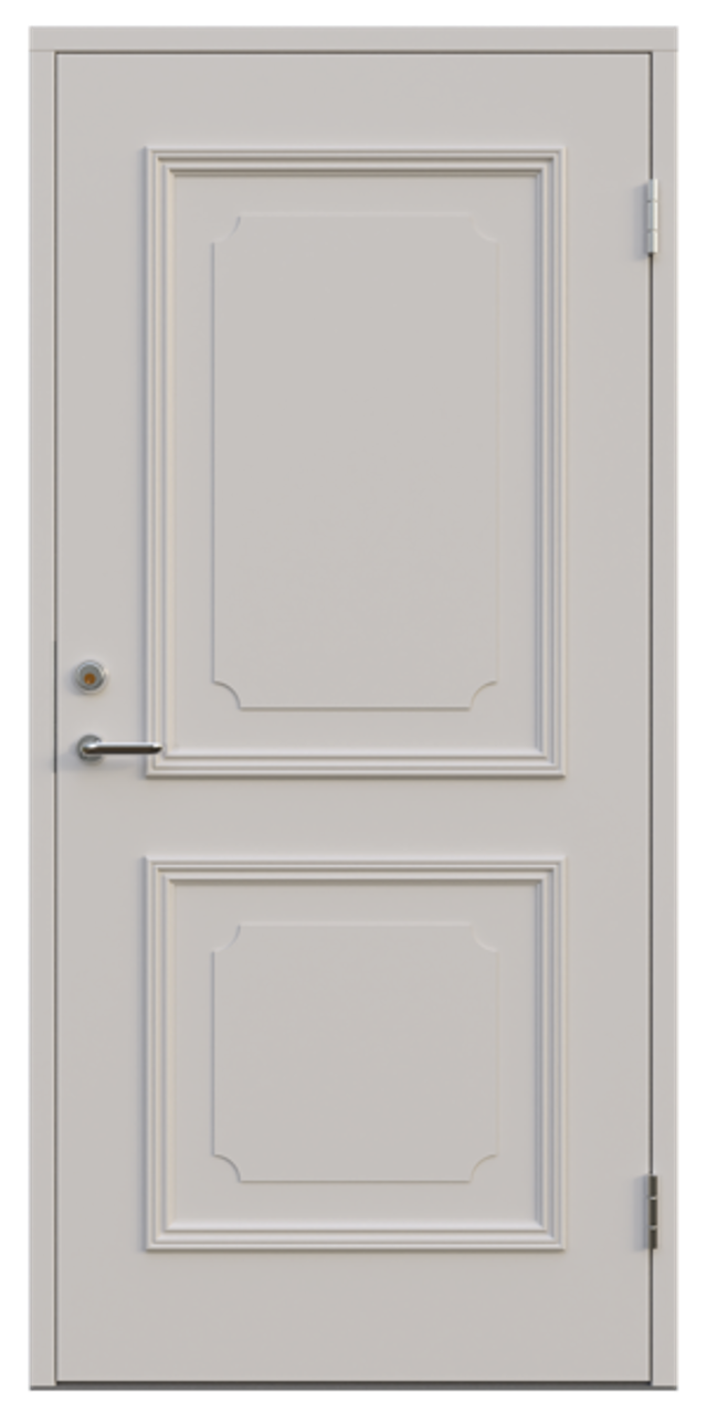 Ytterdörr Leksandsdörren Hjortnäs tät 888x1980mm höger vit AB 7421
