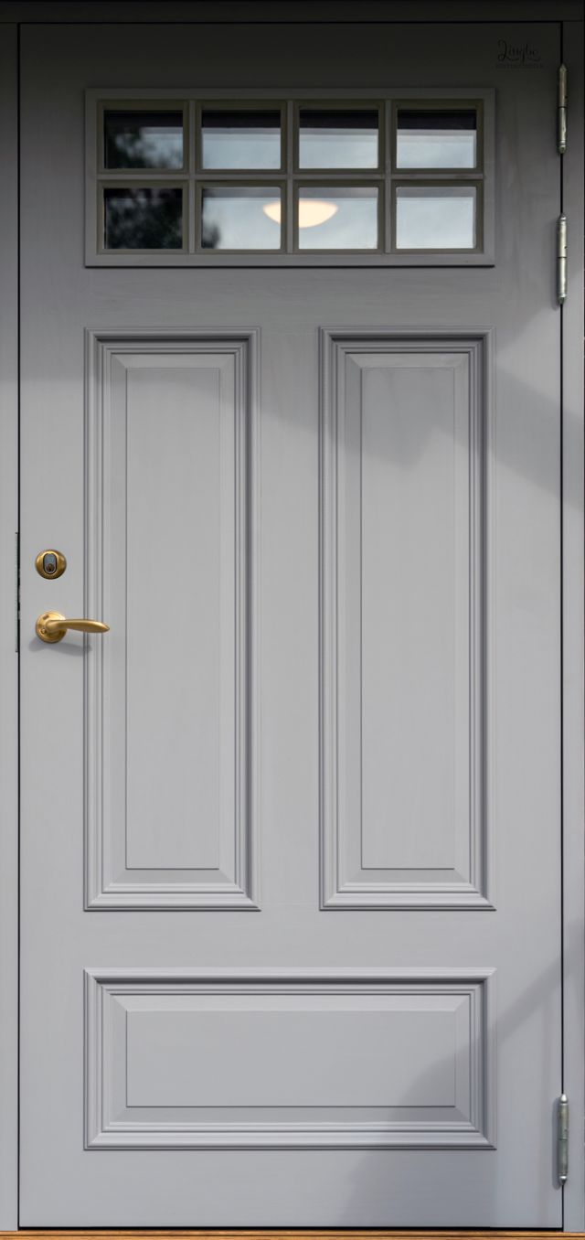 Ytterdörr Lingbo kyd1g glas, kittad spröjs S00:13, 880x1980mm, höger, vit, AB 7627