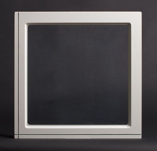 Dekorfönster Fyrkant utvändigt  390x390mm vit enkelglas