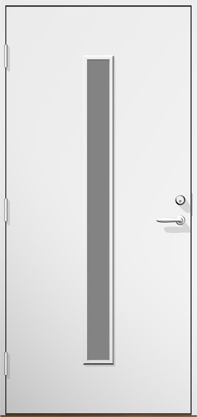 Ytterdörr Dala Dörren Irene 890x2090mm höger frostat glas vit ab6223