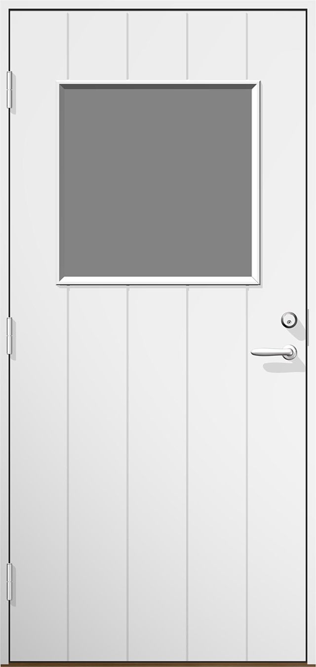 Ytterdörr Dala Dörren Klas 790x1890mm höger klarglas vit ab6223