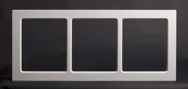 Dekorfönster Kombi utvändigt  spröjs 890x390mm vit enkelglas
