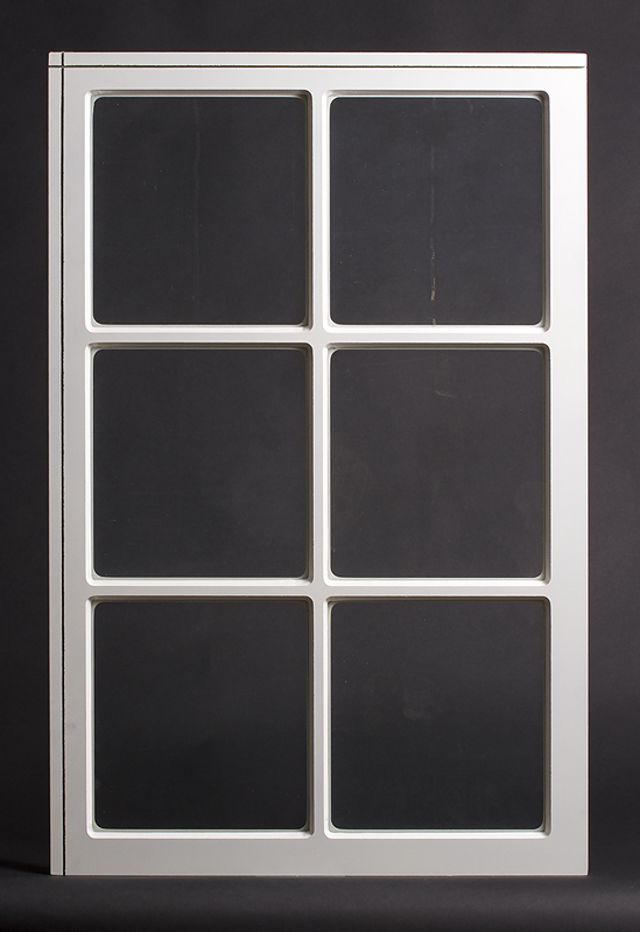 Dekorfönster Kombi utvändigt  spröjs 590x890mm vit enkelglas