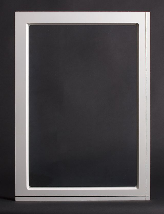 Dekorfönster Kombi utvändigt  490x690mm vit enkelglas