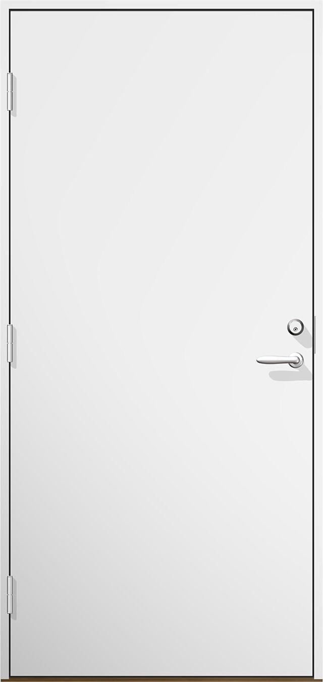 Ytterdörr Dala Dörren Opal 890x2090mm höger vit ab6223