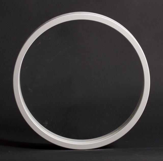 Dekorfönster Rund invändigt   284mm, karmdjup 50mm vit enkelglas