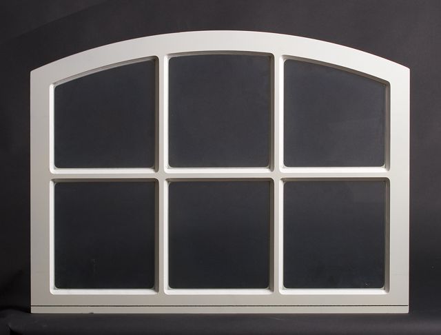 Dekorfönster Stallfönster utvändigt  790x590mm vit enkelglas, spröjs