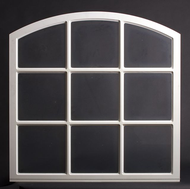 Dekorfönster Stallfönster utvändigt  990x990mm vit enkelglas, spröjs