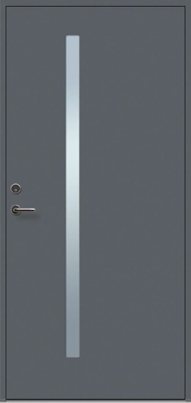 Ytterdörr Dala Dörren Vera  890x2090mm höger klarglas grå ab6223