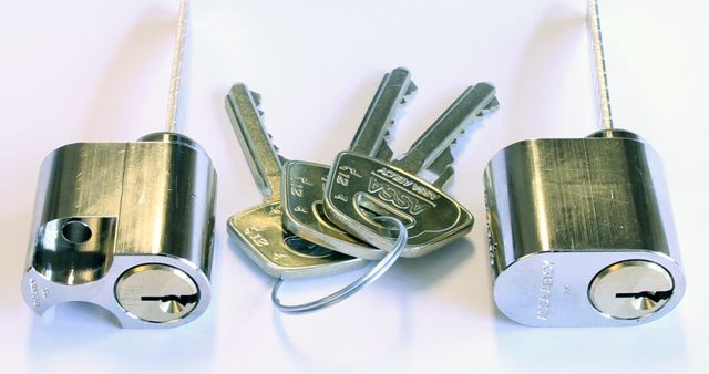 Dubbelcylinder Assa 1308 N, inkl 3st nycklar 