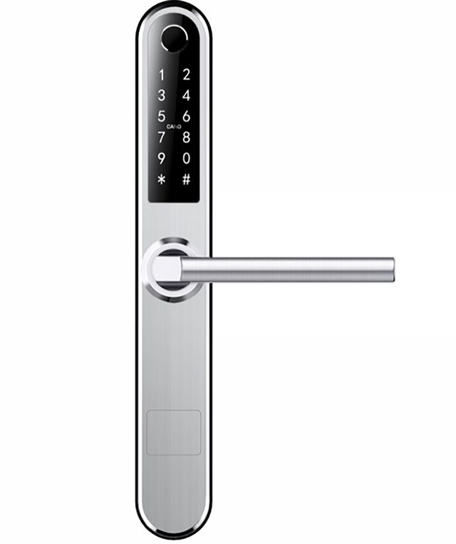 Kodlås utvändigt silver / digitalt handtag till altandörr Svenska Fönster