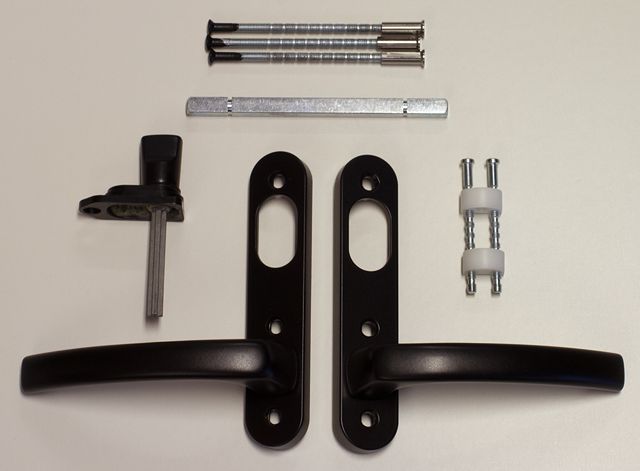 Handtagssats Vred insida & för cylinder utsida svart tillb21-0076-fb (exkl cylinder)