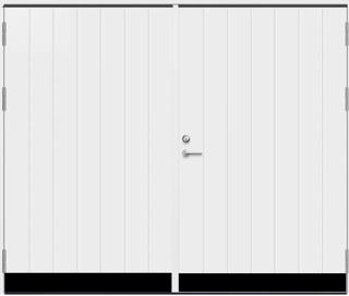 Slagport Dala Dörren Dfpp vitmålad 2385x2083mm höger gångdörr integrerad alu plåt ab6224