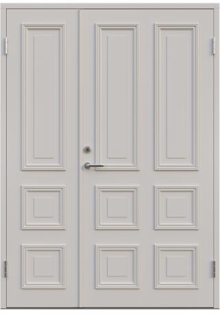Parytterdörr Leksandsdörren Glasmästeri tät 1388x1980mm höger gångdörr vit AB 7421