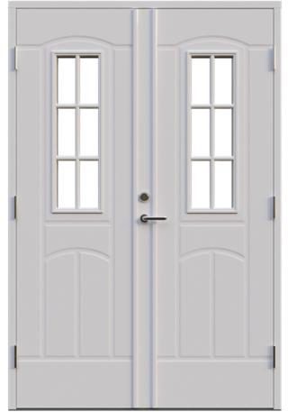 Parytterdörr Leksandsdörren Solberga glas classic 1388x1980mm höger gångdörr vit cotswoldglas AB 7421