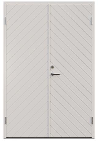 Parytterdörr Leksandsdörren Djura tät 1388x2080mm vänster gångdörr vit tät AB 7421