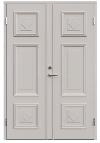 Parytterdörr Leksandsdörren Fornby tät 1388x2080mm vänster gångdörr vit tät AB 7421