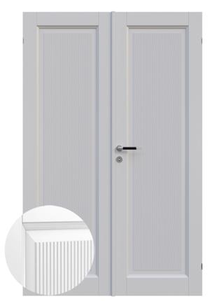 Parinnerdörr Idre 1 1390x2090mm vänster gångdörr vitmålad, exkl karm