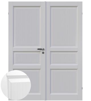 Parinnerdörr Idre 3 1390x2090mm vänster gångdörr vitmålad, exkl karm