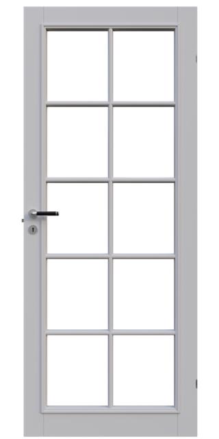 Innerdörr Leksand 1 glas 990x2090mm vändbar vitmålad, exkl karm