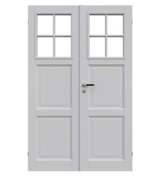 Parinnerdörr Leksand 3b glas 1390x2090mm vänster gångdörr vitmålad, exkl karm