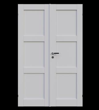 Parinnerdörr Siljan 3 1390x2090mm vänster gångdörr vitmålad, exkl karm