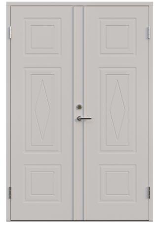 Parytterdörr Leksandsdörren Kullsbjörken tät 1388x2080mm vänster gångdörr vit AB 7421